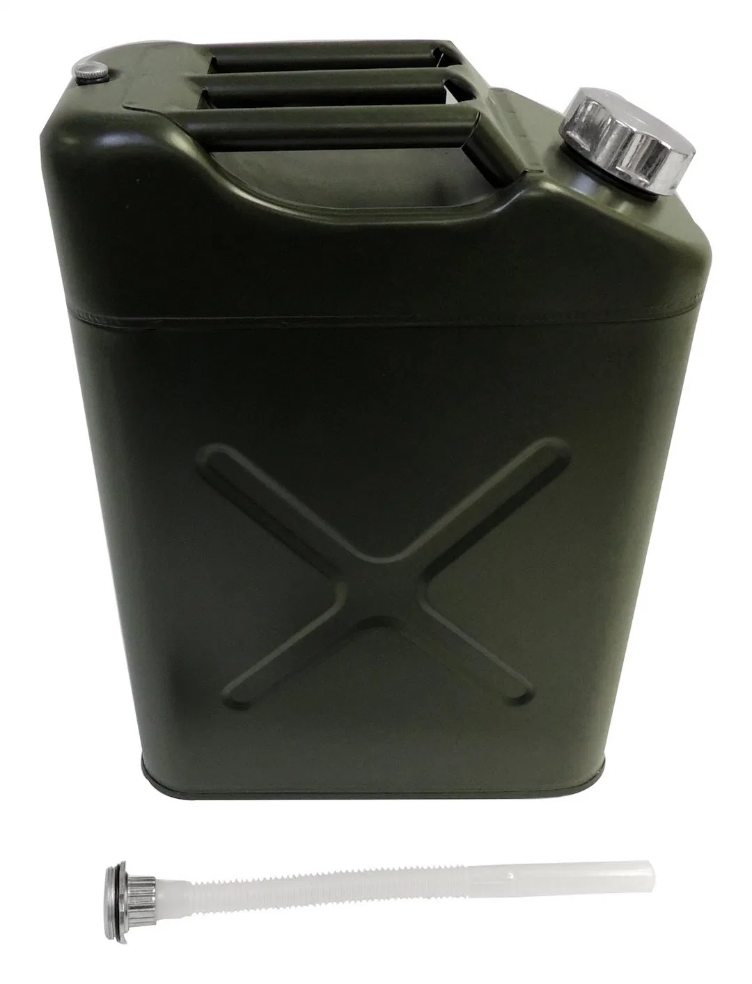 RT26009 – CROWN AUTO Liquid Storage Container, Olive Green 5.4 Gallon Free Standing Steel With Can/ Plastic Pour Spou...